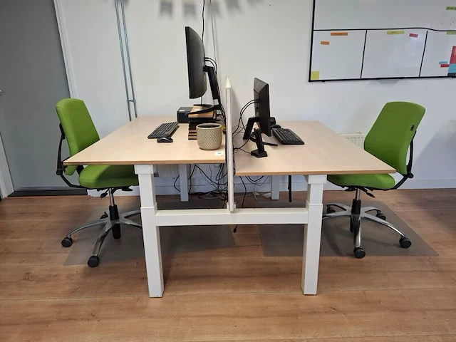 2x duo-bureau, in hoogte verstelbaar - afbeelding 2 van  8