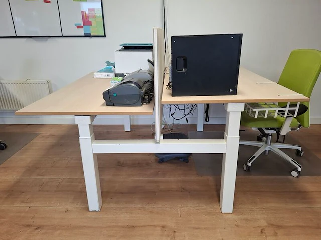 2x duo-bureau, in hoogte verstelbaar - afbeelding 7 van  8