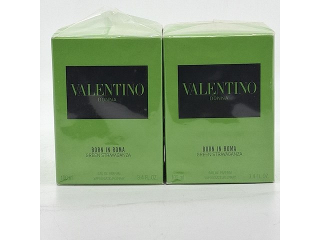 2x eau de parfum, 100ml, valentino, donna - born in roma green stravaganza - afbeelding 1 van  6