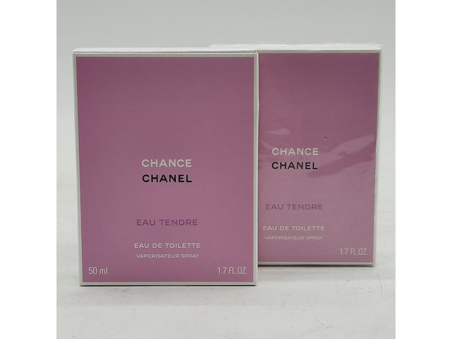 2x eau de toilette, 50 ml, chanel, chance eau tendre - afbeelding 1 van  12
