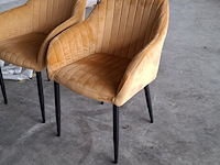 2x eetkamer stoel velvet gold, 2026 - afbeelding 2 van  3