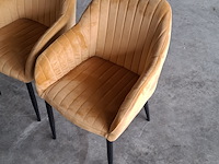 2x eetkamer stoel velvet gold, 2026 - afbeelding 3 van  3