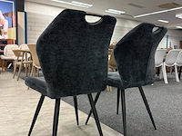 2x eetkamerstoel dianne, geweven, antraciet - afbeelding 3 van  6