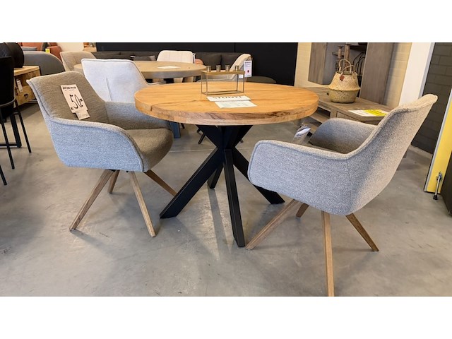 2x eetkamerstoel, grijs - afbeelding 4 van  4