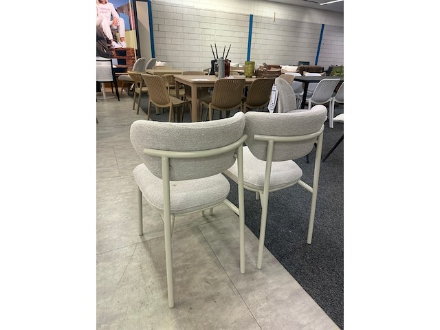 2x eetkamerstoel lea, geweven, beige - afbeelding 3 van  6