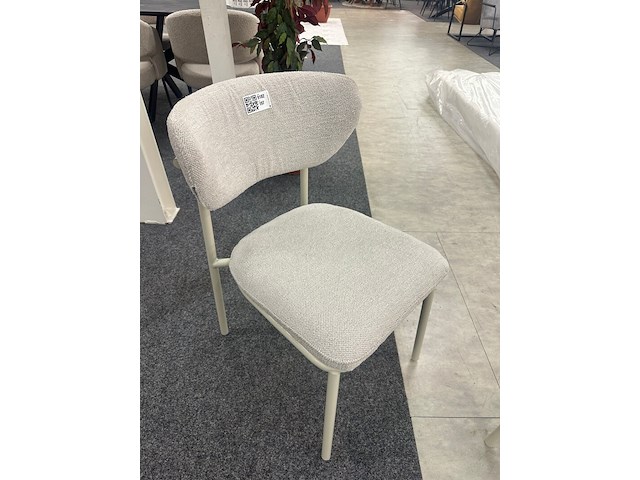 2x eetkamerstoel lea, geweven, beige - afbeelding 4 van  6