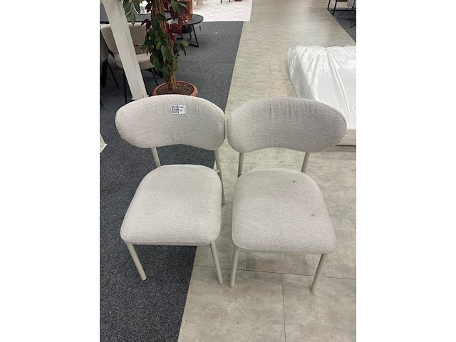 2x eetkamerstoel lea, geweven, beige - afbeelding 6 van  6