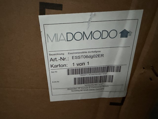 2x eetkamerstoel miadomodo, esst06dg02er - afbeelding 3 van  3