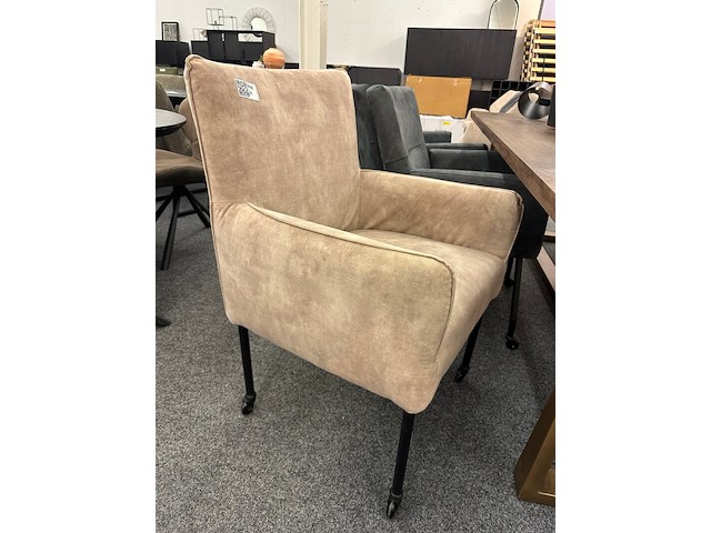 2x eetkamerstoel otto velvet, beige - afbeelding 2 van  2