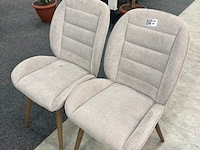 2x eetkamerstoel sabine, geweven, beige - afbeelding 1 van  4