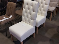 2x eetkamerstoel zazuhome, "capiton sixty", wit - afbeelding 2 van  4