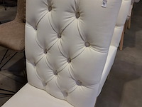 2x eetkamerstoel zazuhome, "capiton sixty", wit - afbeelding 3 van  4