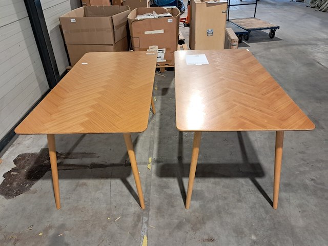 2x eetkamertafel fabio naturel, housecraft living - afbeelding 2 van  6