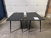 2x eettafel fabio zwart 180 x 90 cm, housecraft living - afbeelding 1 van  4