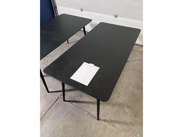2x eettafel fabio zwart 180 x 90 cm, housecraft living - afbeelding 3 van  4