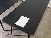 2x eettafel fabio zwart 180 x 90 cm, housecraft living - afbeelding 3 van  4