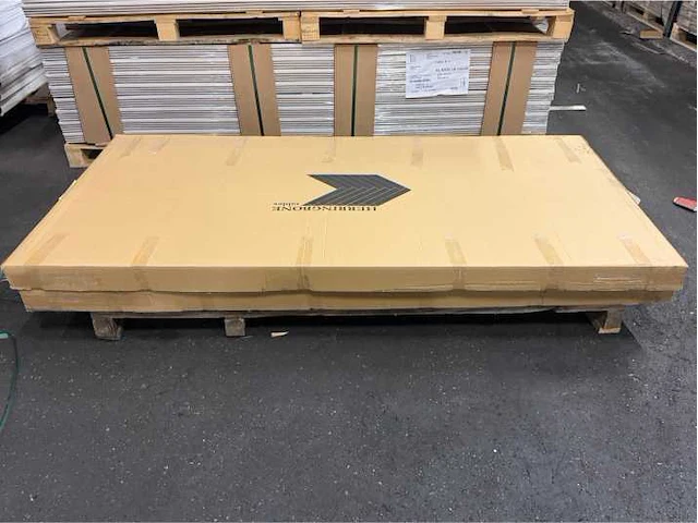 2x eettafel retour eiken visgraat blad 180 x 98 cm - afbeelding 4 van  4