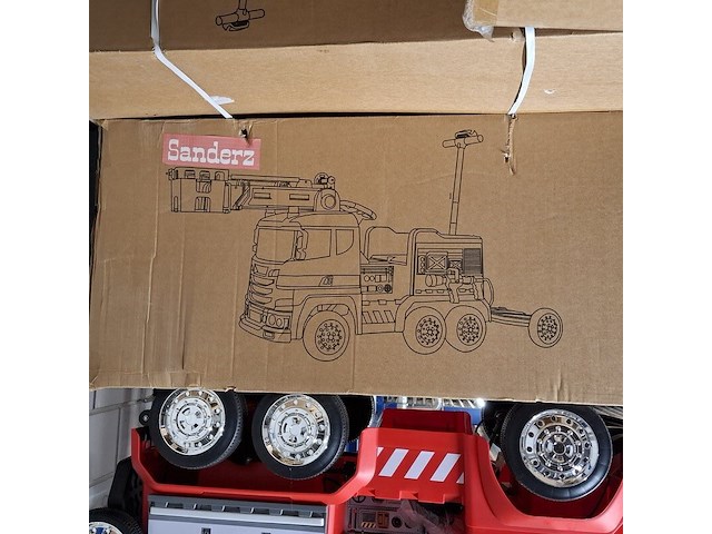 2x elektrische brandweerauto rood - afbeelding 4 van  6