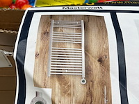 2x elektrische handdoekradiator 500w, masterwatt, 300100500 calor 500w straight white - afbeelding 2 van  4