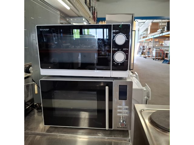 2x elektrische kookplaat, 2x magnetron, espresso koffie machine en saladette, atag, poccino, sharp, silvercrest - afbeelding 17 van  36