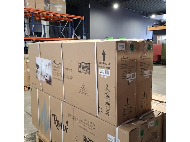 2x elektrische sfeerhaard remii, sym-slim-50, zwart, 2018 - afbeelding 2 van  3