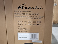 2x elektrische sfeerhaard remii, wm-fm-48-5823-bg, zwart, 2017 - afbeelding 3 van  3