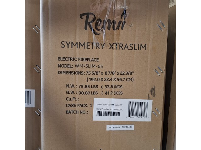 2x elektrische sfeerhaard remii, wm-slim-65, zwart, 2017 - afbeelding 3 van  3