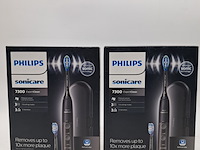 2x elektrische tandenborstel, philips, sonicare 7300 expertclean
