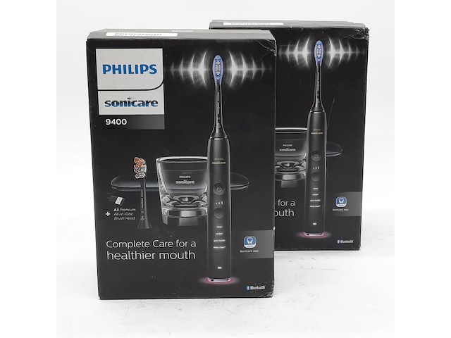2x elektrische tandenborstel, phillips, sonicare 9400 - afbeelding 1 van  6