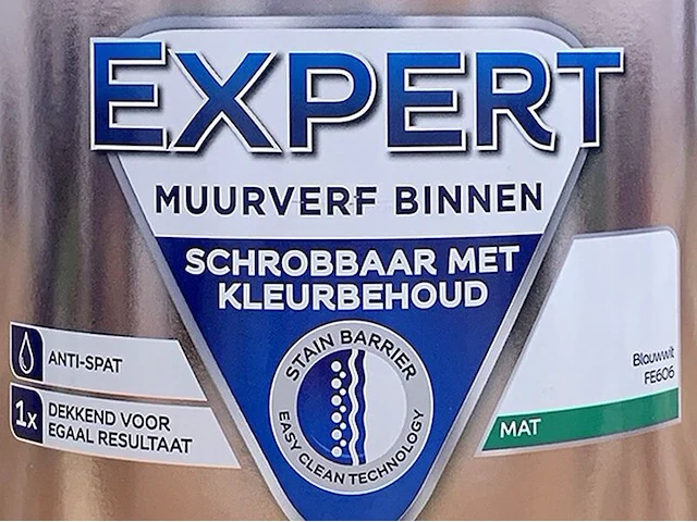 2x expert muurverf binnen - 2,5 liter, flexa, blauw/wit - afbeelding 2 van  2