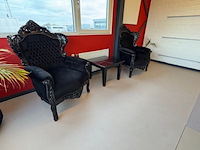 2x fauteuil barok, zwart - afbeelding 2 van  5
