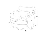 2x fauteuil | draaibaar, naduvi collection, vendôme, antraciet - afbeelding 4 van  5