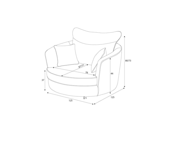 2x fauteuil | draaibaar, naduvi , vendôme, antraciet - afbeelding 4 van  4