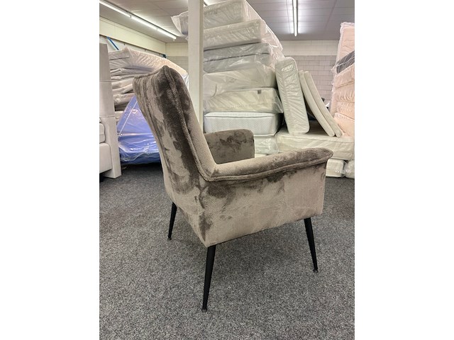2x fauteuil elie, velvet, taupe - afbeelding 4 van  4