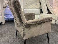 2x fauteuil elie, velvet, taupe - afbeelding 4 van  4
