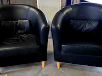 2x fauteuil, ikea, tullsta, zwart - afbeelding 1 van  2