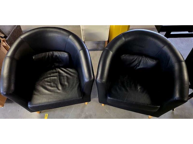 2x fauteuil, ikea, tullsta, zwart - afbeelding 2 van  2