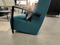 2x fauteuil inhouse, grandola, turquoise, met salontafel - afbeelding 4 van  9