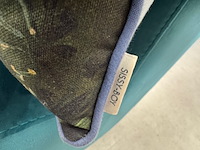 2x fauteuil inhouse, grandola, turquoise, met salontafel - afbeelding 5 van  9