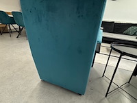 2x fauteuil inhouse, grandola, turquoise, met salontafel - afbeelding 8 van  9