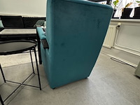 2x fauteuil inhouse, grandola, turquoise, met salontafel - afbeelding 9 van  9