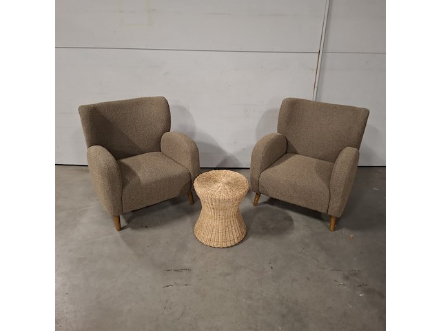 2x fauteuil met bijzettafel, rivièra maison la contessina , brown 15 - afbeelding 2 van  9
