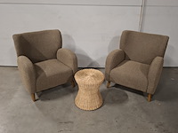 2x fauteuil met bijzettafel, rivièra maison la contessina , brown 15 - afbeelding 2 van  9