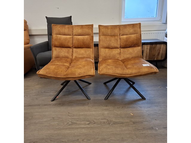 2x fauteuil okergeel - afbeelding 1 van  5