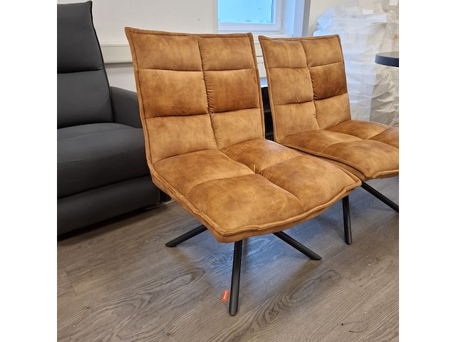 2x fauteuil okergeel - afbeelding 2 van  5