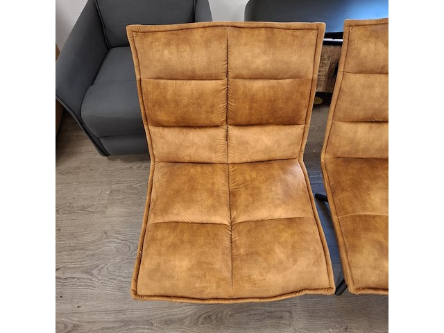 2x fauteuil okergeel - afbeelding 4 van  5