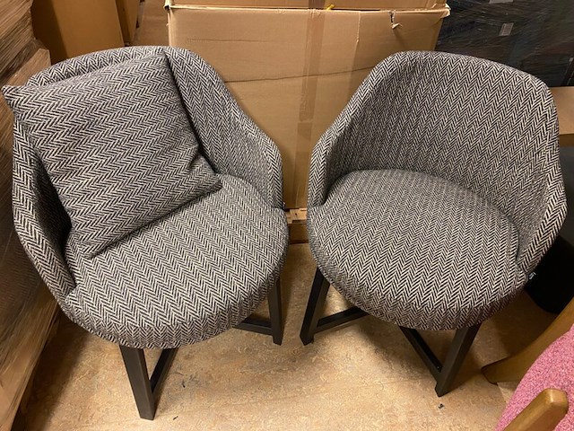 2x fauteuil, passe partout, lima, grijs, 65 x 65 x 82 cm zithoogte: ca. 51 cm - afbeelding 2 van  4