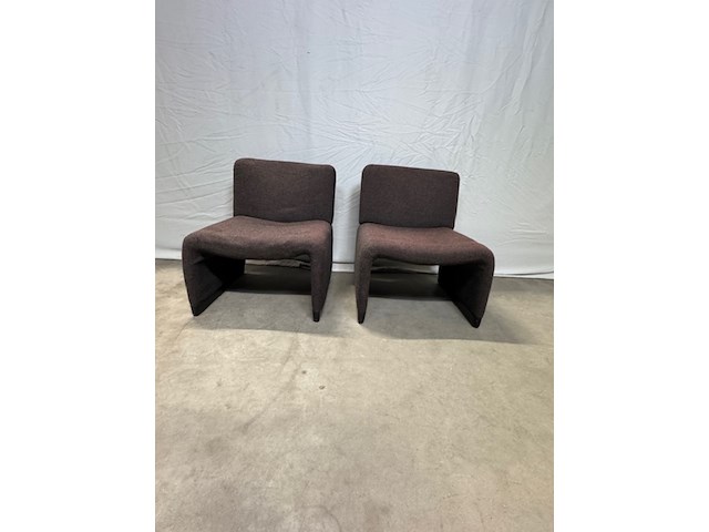 2x fauteuil piretti, bruin, design - afbeelding 2 van  9