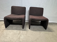 2x fauteuil piretti, bruin, design - afbeelding 2 van  9