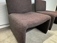 2x fauteuil piretti, bruin, design - afbeelding 3 van  9